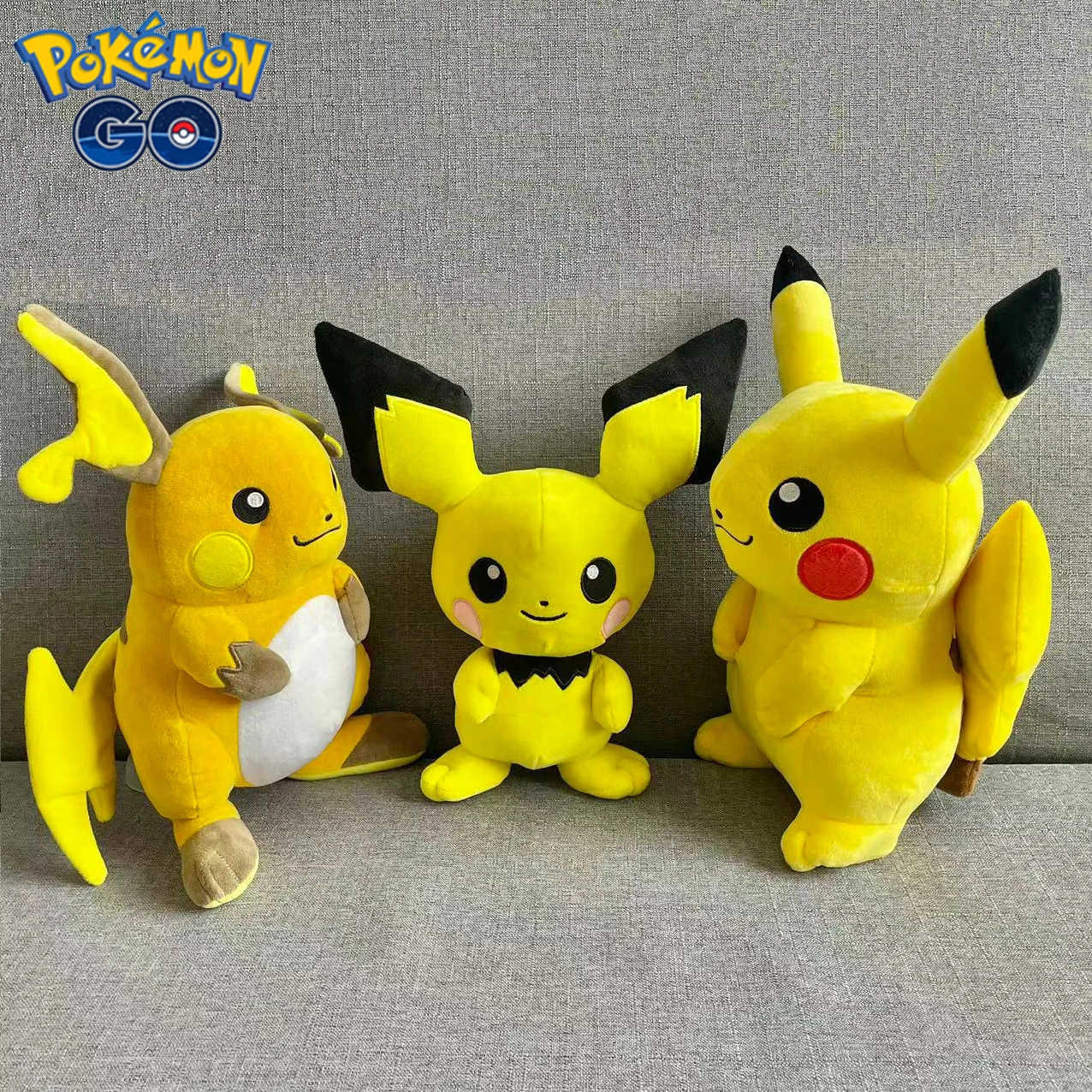 Boneka Pokemon Model Anime Pichu/Pikachu/Raichu, mainan mewah, boneka kartun lucu, bantal tidur, hadiah ulang tahun, dekorasi kamar anak perempuan