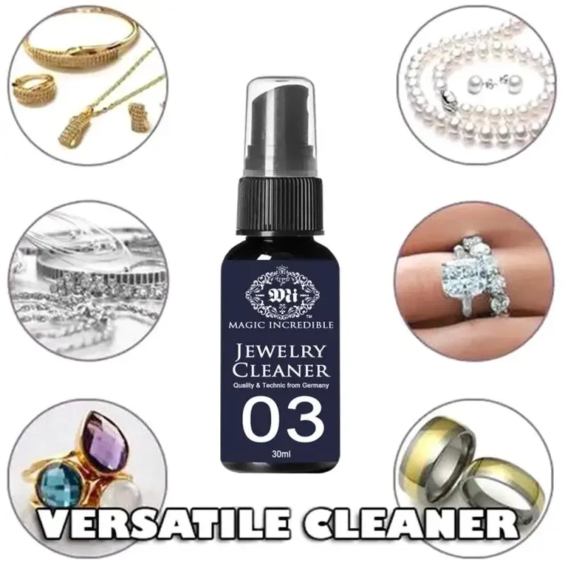 Instant Shine Jewelry Cleaner Gold Watch Ring Cleaning Spray Multifunction Cleaner Metal Gemstone Jewelry Cleaning Spray