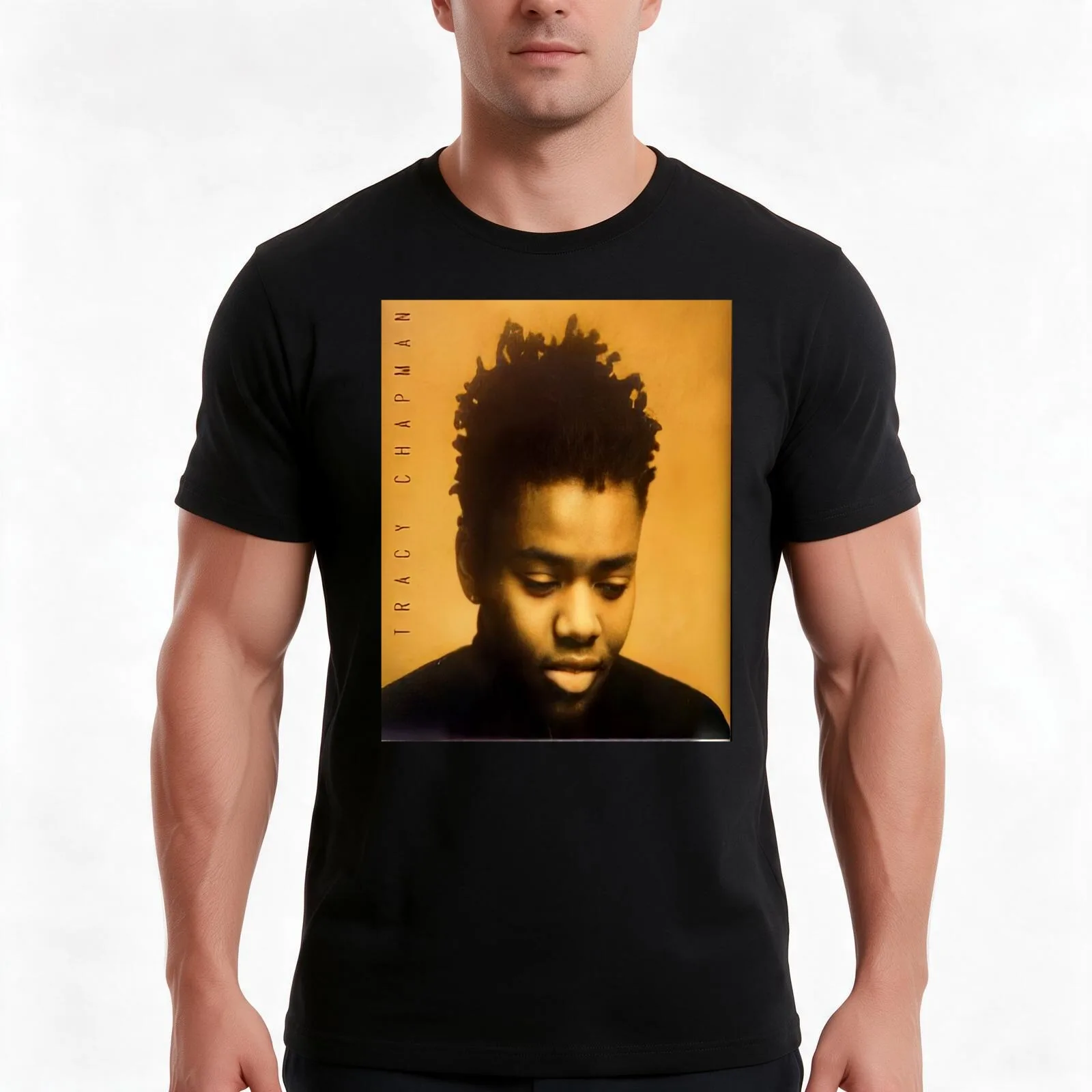 Tracy Chapman T-Shirt, Summer Casual Cotton Tee, Oversized Streetwear Tops, Vintage Graphic Print, Loose Fit Short Sleeve