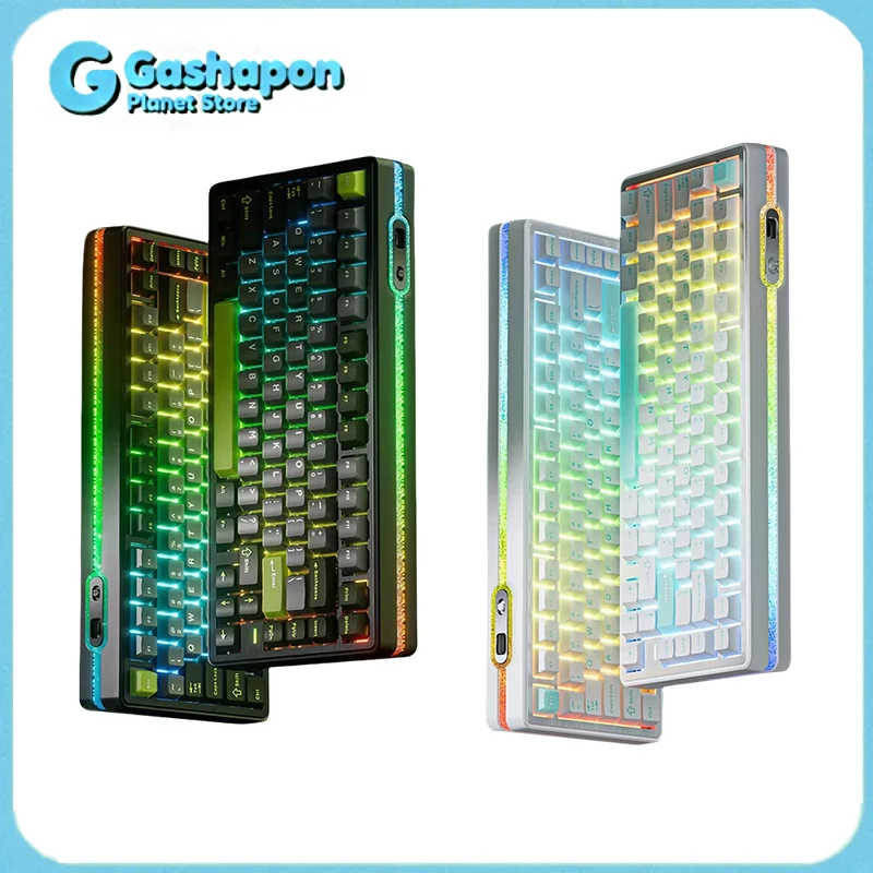 

Беспроводная механическая клавиатура VGN Neon 75, 75 процентов раскладки, трехрежимные магнитные переключатели с возможностью горячей замены, игровая клавиатура RGB 8000 мАч