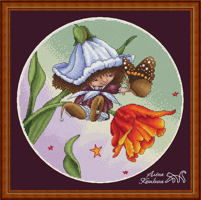 

plum and butterfly 37-37 Embroidery,DIY 14CT Unprinted Arts Cross stitch kits Set Cross-Stitching Home Decor