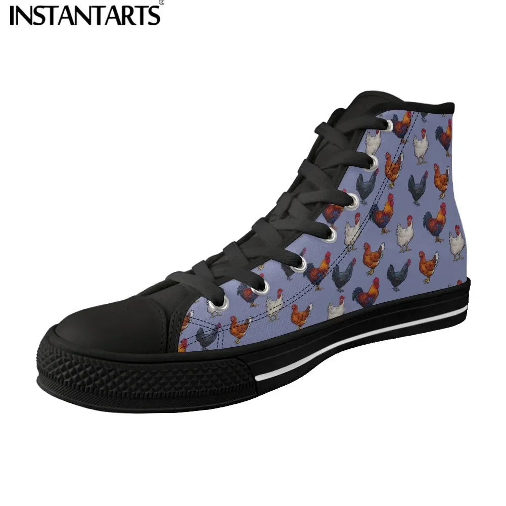 Chaussures en toile à motif coq poule et poulets pour hommes, baskets plates canize pour adolescents, chaussures décontractées pour hommes, haut, mâle, printemps