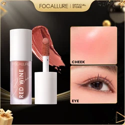 FOCALLURE-rubor facial líquido multifunción, contorno de larga duración, mate, Natural, colorete líquido para mejillas, crema, cosméticos de maquillaje para mujer