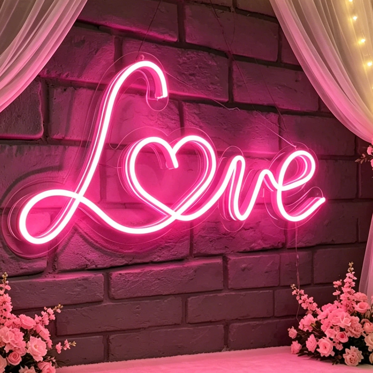 

LOVE neon light, USB/battery powered, romantic Valentine's Day gift proposal, wedding atmosphere light, holiday wall decoration
