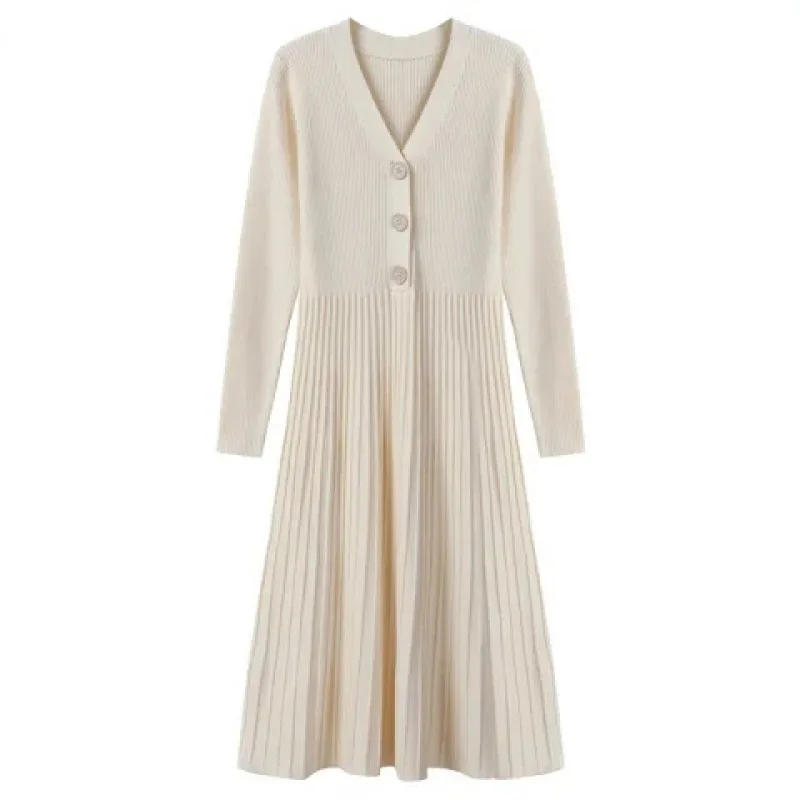 ملابس الأمومة خريف جديد فضفاض غطاء البطن تخفيض العمر فستان طويل الركبة موضة مطوي #5