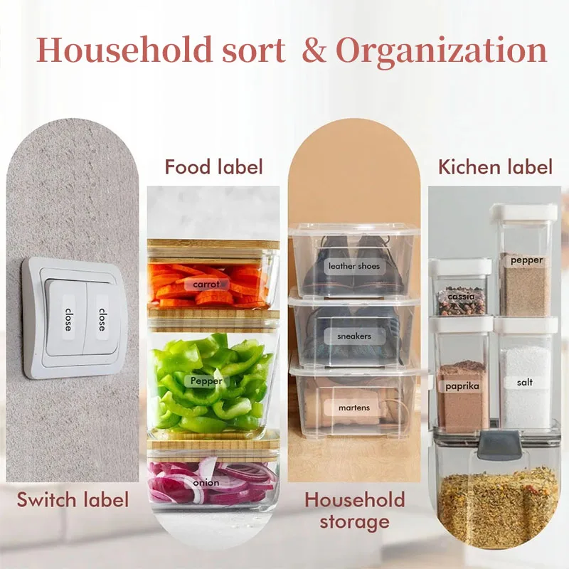 2/5 لفات P15 P50 الحرارية التسمية ملصق 15x30 مللي متر ذاتية اللصق لفة ملصقات ملونة ورقة شريط ملصقات اسم المطبخ مكتب نوع العلامة