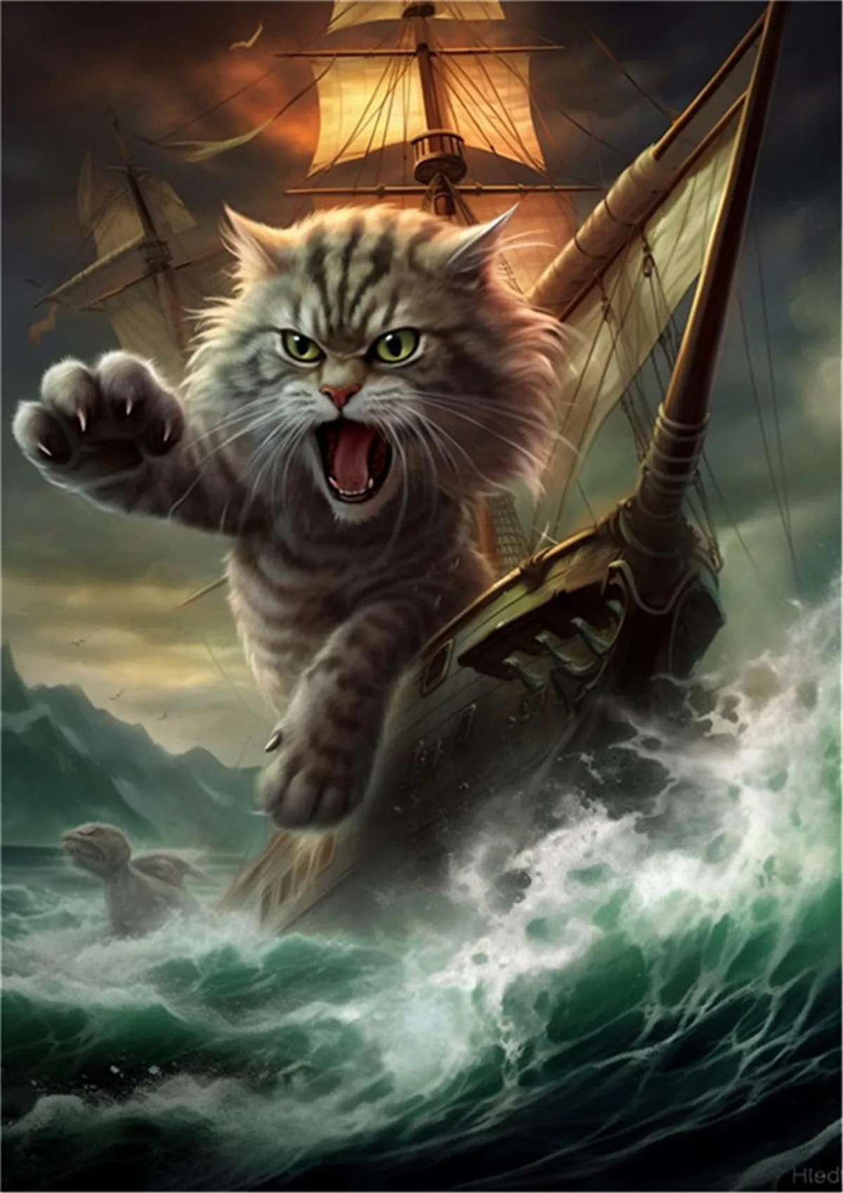 大人向けパズル-300ピース-ジグソーパズル-タイタンキャット-クラーケンフォーメーション-木製-diy-家族向けおもちゃ-エンターテイメント-ギフト-家庭用