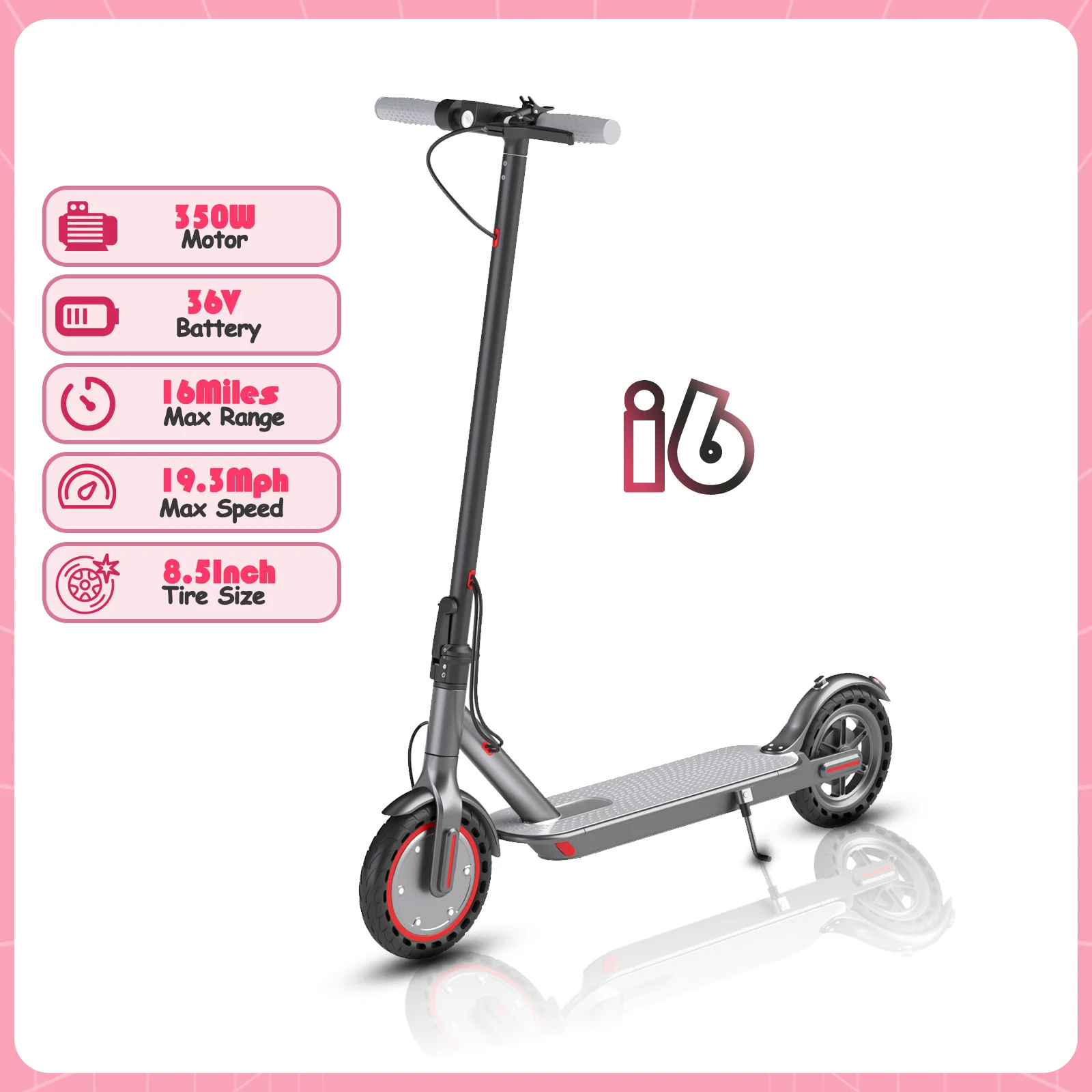 ATSANT C1MAX 1000W Electric Scooter 42V14.5Ah High-Capacity Batt 28Miles Long Range 22Mph 10" Puncture-Resistant Tires EScooter image 3