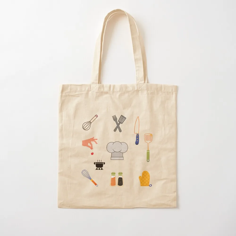 

Chef sticker pack kitchen Tote Bag tote bag men Shopper Lady bags