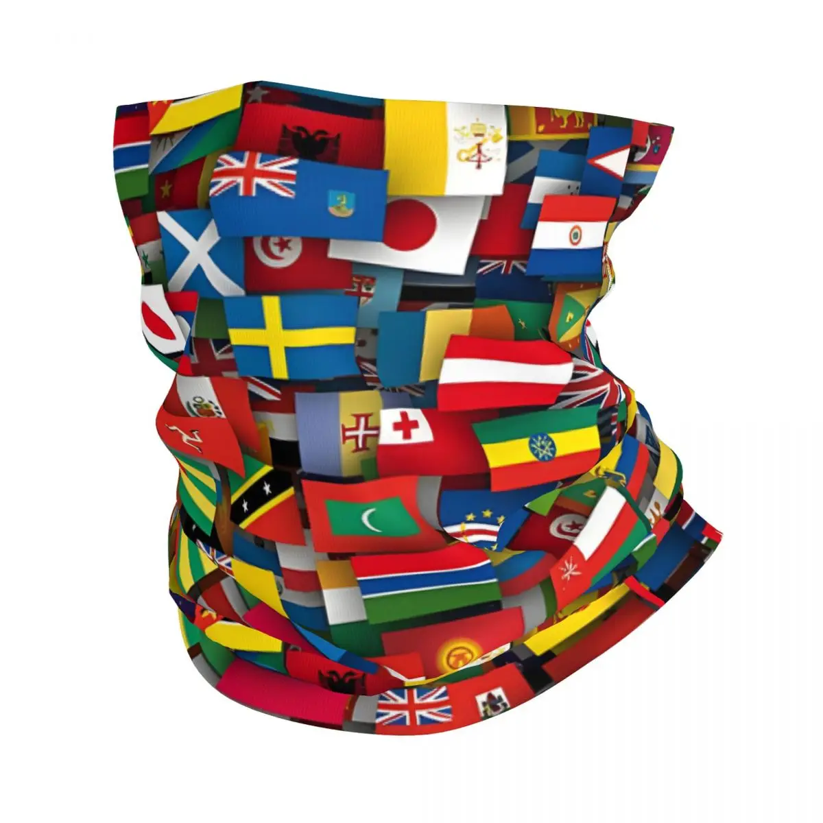 Flags Of All Countries Thin Bandana Neck Gaiter Wrap Scarf Headband Neck Cover