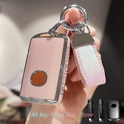 Key Fob Cover Keychain Lanyard for Mazda 3, 6, CX-5, CX-9, CX-50 - 2019-2024 TPU Keyfob Cover Compatible with WAZSKE11D0