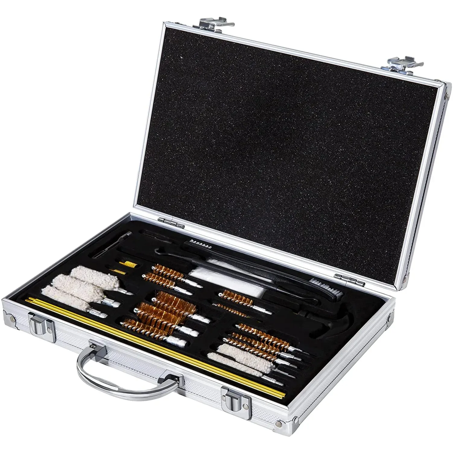 Gun Barrel Cleaning Brushes Tools Kits Brass Rod Mop Oil Bottle for Hunting Tufting Guns Tubes GK08 Plastic Package Organizer.