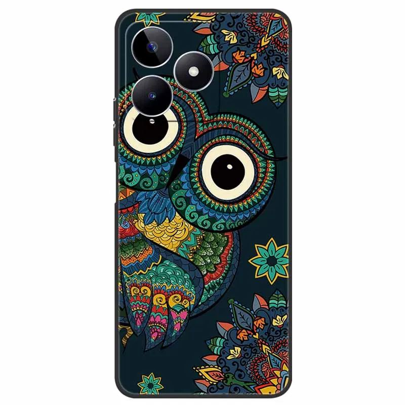 For Realme Note 50 Case Luxury Silicon Fashion TPU Painted Funda for Realme Note 50 Note50 Phone Back Cover Cute Cats Shell Capa