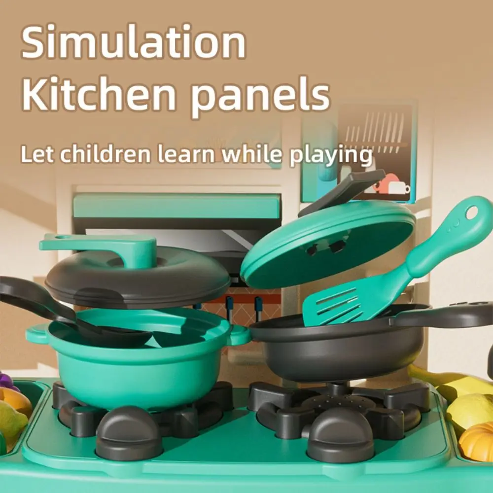 Creative Simulation Kitchen Play Toys Colorful Montessori Imitation Cooking Toys Set DIY Educational Kids Pretend Cooking Toy