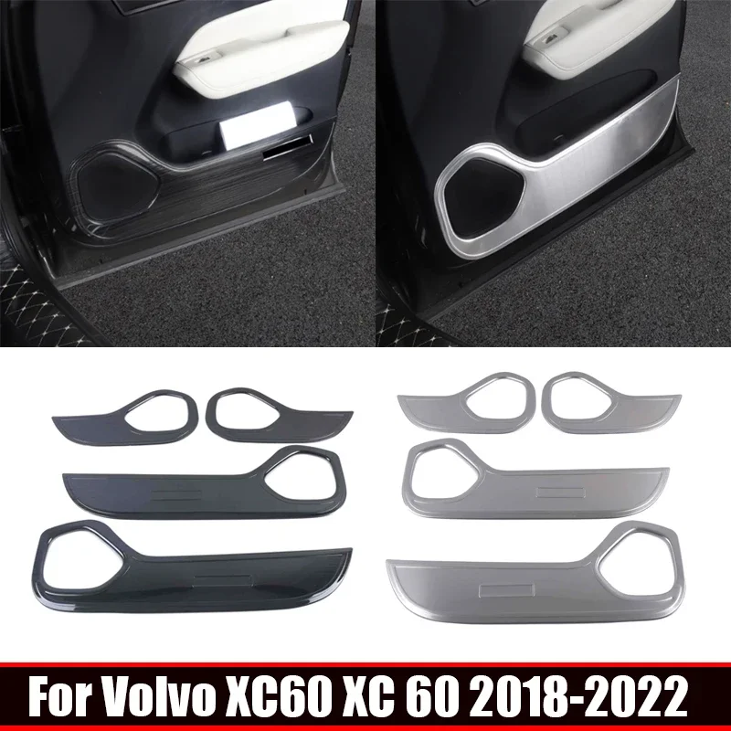 For Volvo XC60 XC 60 2018 19 20 21 2022 Stainless Steel Inner Side Door panle Door Anti-kick Mat Anti-Dirty Protector Cover Trim