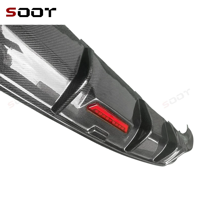 

For Audi Q8 SQ8 2018+ KB style Carbon Fiber Car Rear Bumper Diffuser Rear Splitters Spoiler Back lip Car Accessories