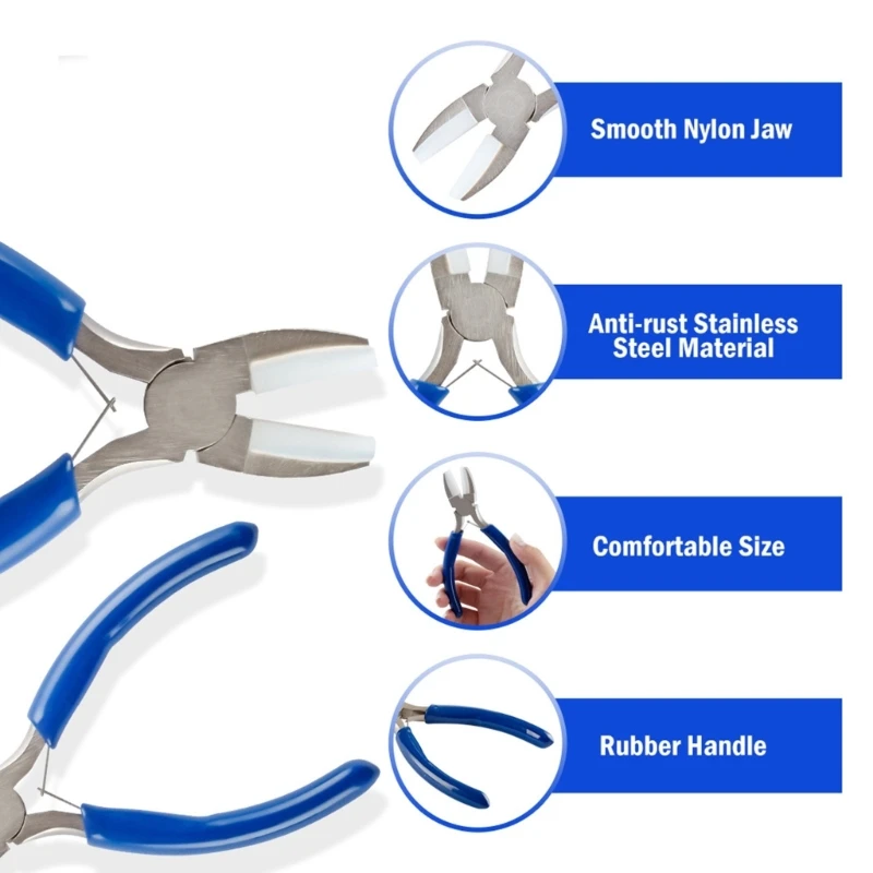 Jewelry Pliers Flat Nose Wire Cutters for Jewelry Making Repair and Crafts Tool