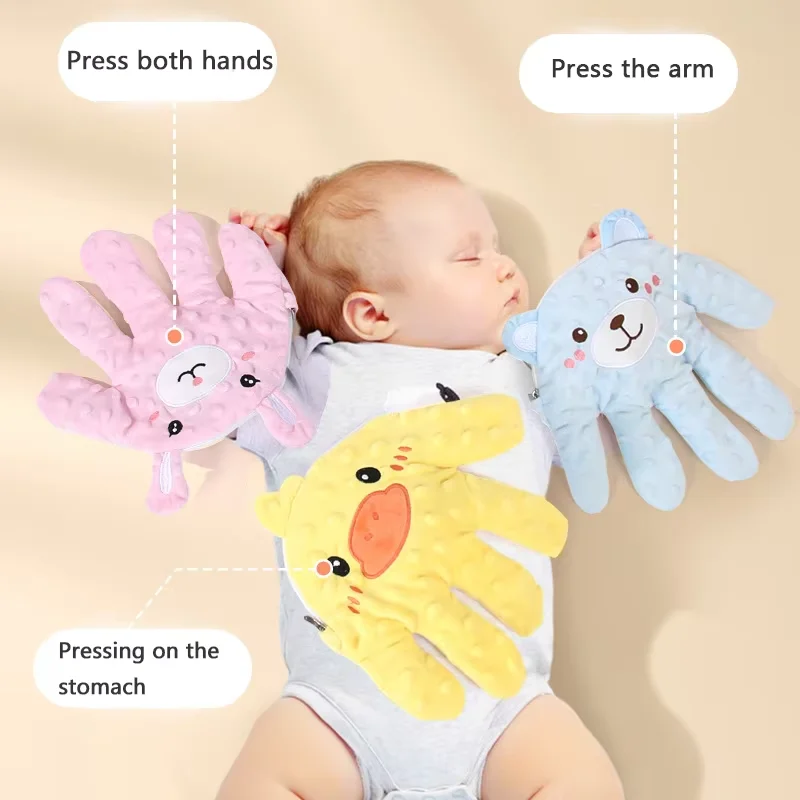 Newborn Baby Sleep Aid Palm Pillow Baby Soothing Palm Imitating Mom's Hand - Gently Patting the Palm Baby Sleep Mat