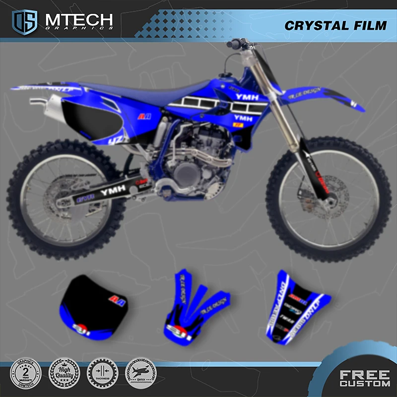 

DSMTECH Team Graphics Background Decal Sticker Kits Custom For YAMAHA YZ250F YZ450F 2003 2004 2005 YZF 250 450 YZ250 006