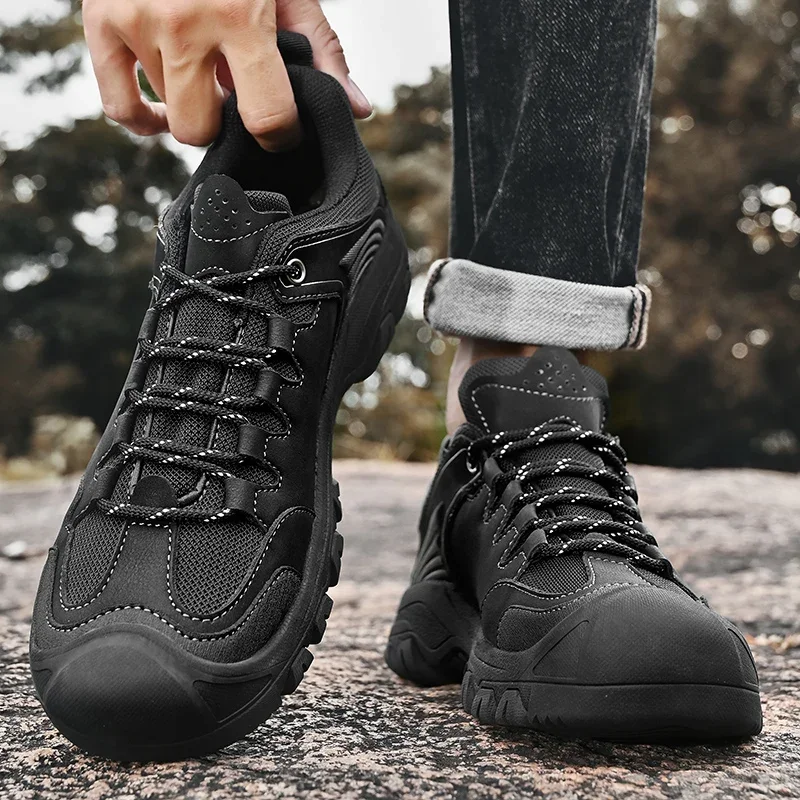 

Outdoor Mountaineering and Leisure All-season Men's Large-sized Flat Low-top High-quality Brand Original Design Durable Shoes