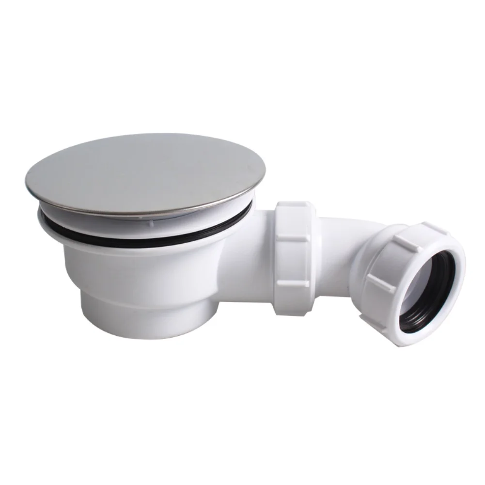 Efficient Shower Room Base Drain Trap with Stainless Steel Cover and Built in Filter for Easy Maintenance and Cleaning
