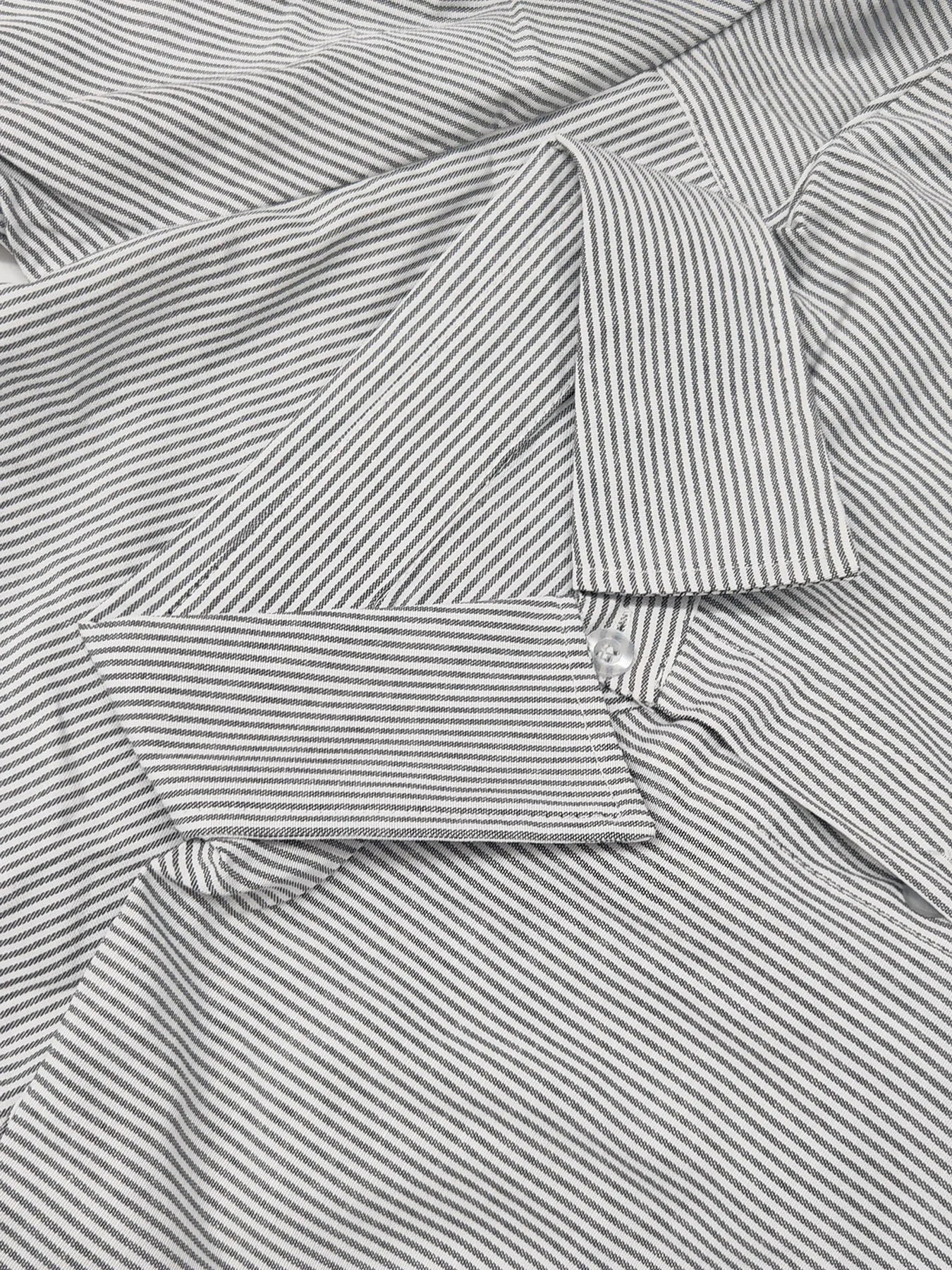 قميص رقيق مخطط بأكمام قصيرة، قميص رجالي عصري كاجوال بأكمام قصيرة لفصل الربيع والخريف