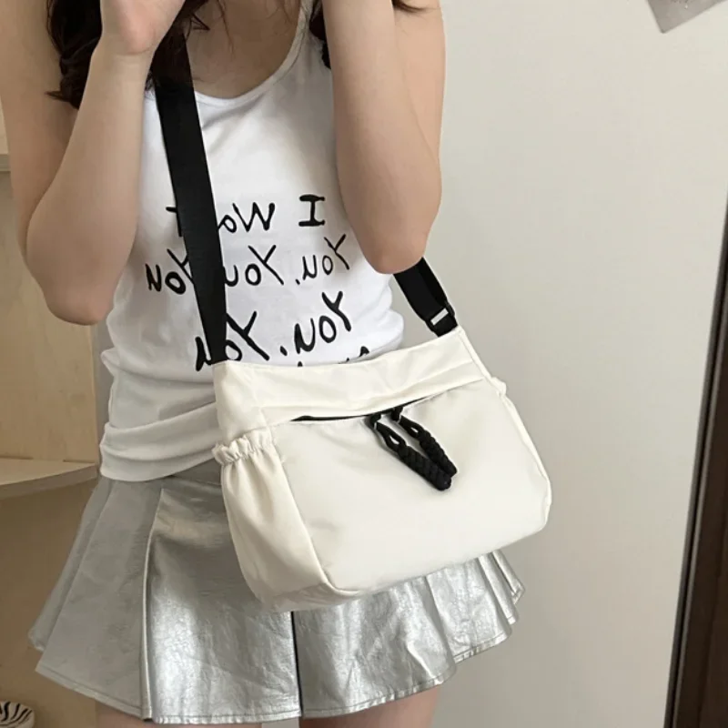 Summer Sports Crossbody Bag Classic Nylon Black Japan Style Shoulder Bag Women Business Commuter Horizontal Shoulder Bag