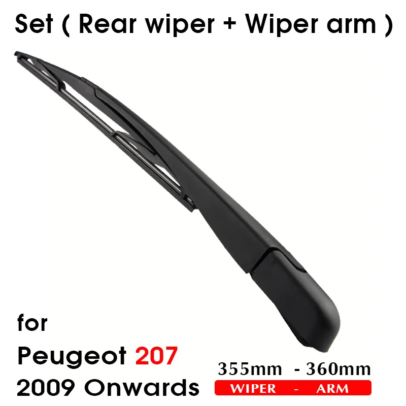 BEMOST Car Rear Windshield Wiper Arm Blades Brushes For Peugeot 207 2009 Onwards Hatchback Windscreen Auto Styling