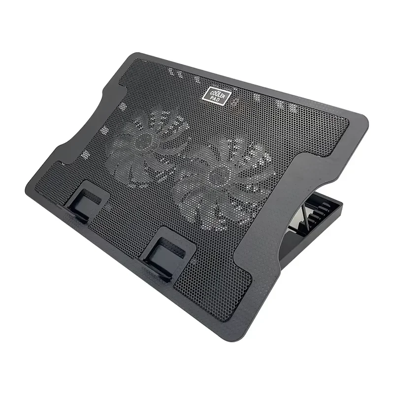 Laptop Stand Adjustable Cooling Pad with Dual Fans for Gamers and Office Workers Aluminum Alloy Portable 6 Level Height