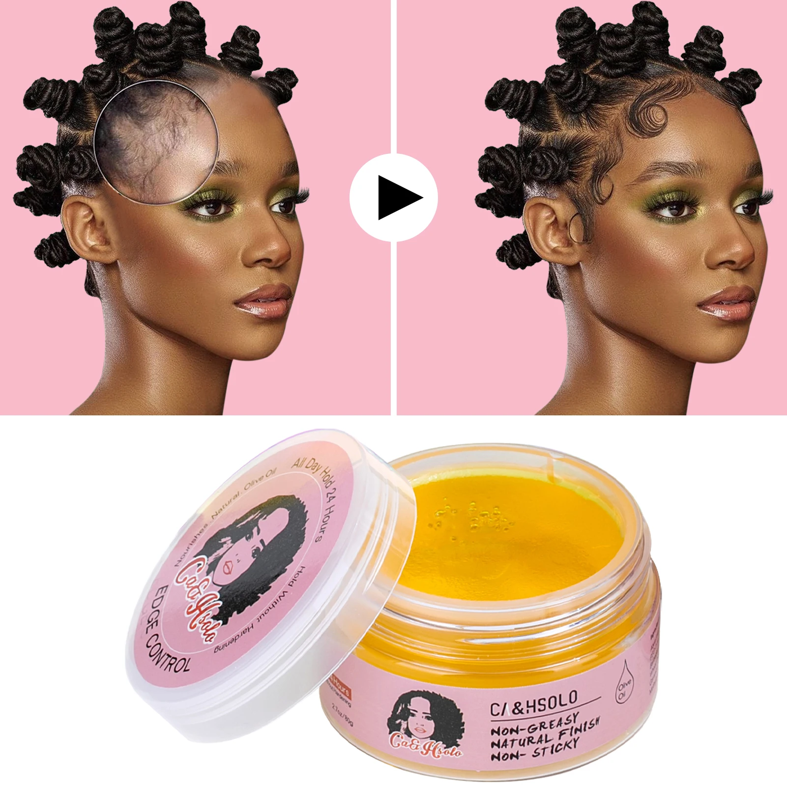 EELHOE 부러진 헤어 피니싱 스틱, 프리즈 소프트닝 젤, 빠르게 고정, 푹신한 헤어, 매끄러운 헤어, 기름기 없는 헤어 스타일링 크림 