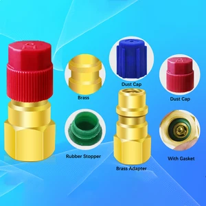 Klimaanlagenkonvertierungs -Kit, Füllventilverbindungen, Portadapter, Nachrüstung, schnelle Trennungskopper, R12 für R134A, 1 PC 10 Hauptverkaufsklimaanlage - №10