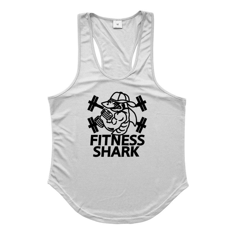 

Summer Mesh Quick Dry Absorb Sweat Shirts Gym Bodybuilding Sports Workout Tank Tops Mens Fitness Muscle Sleeveless Casual Vests