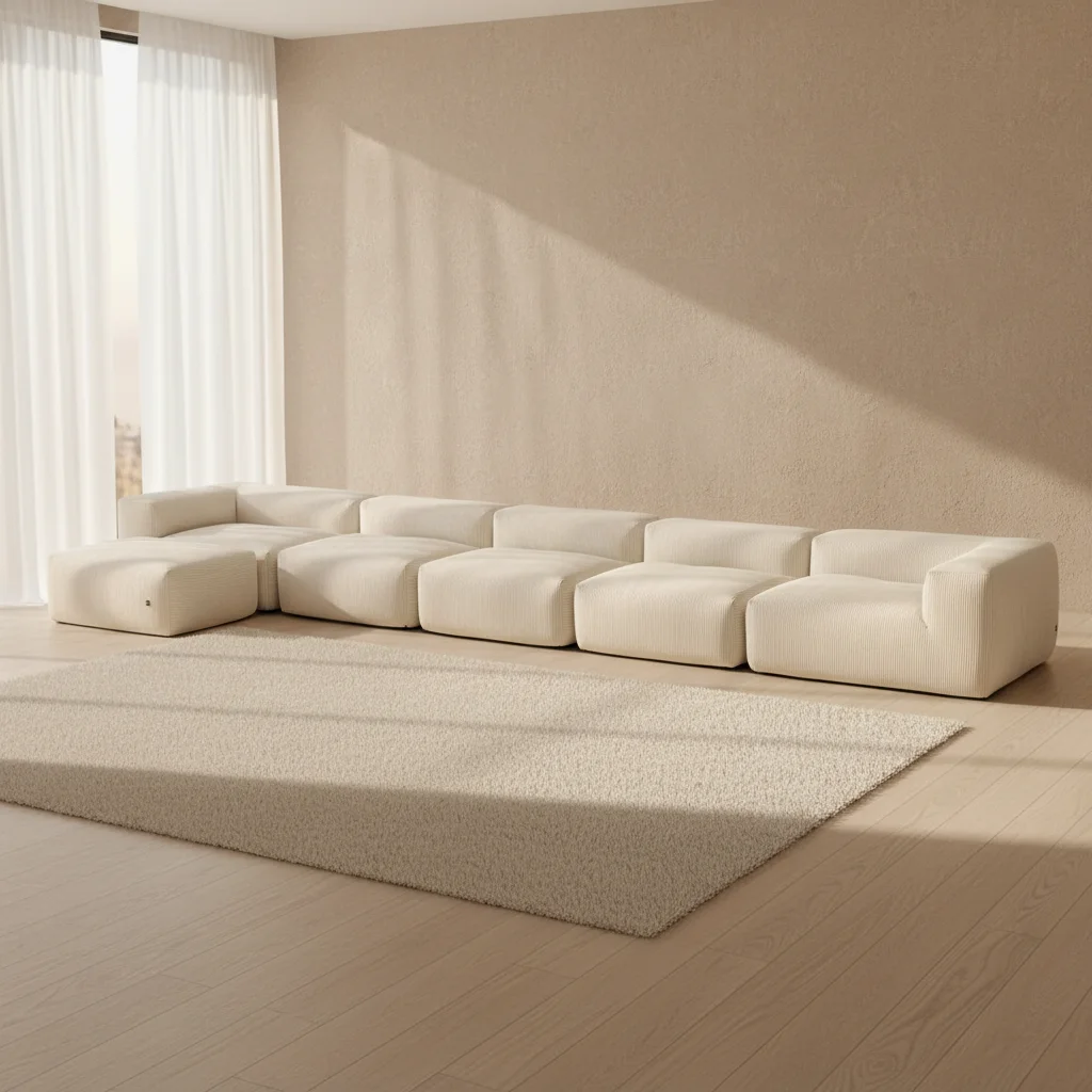 Minimized Packaging Volume Couches Lounge  Ergonomic Vacuum Compressed Sofa Boneless Modular Sofa
