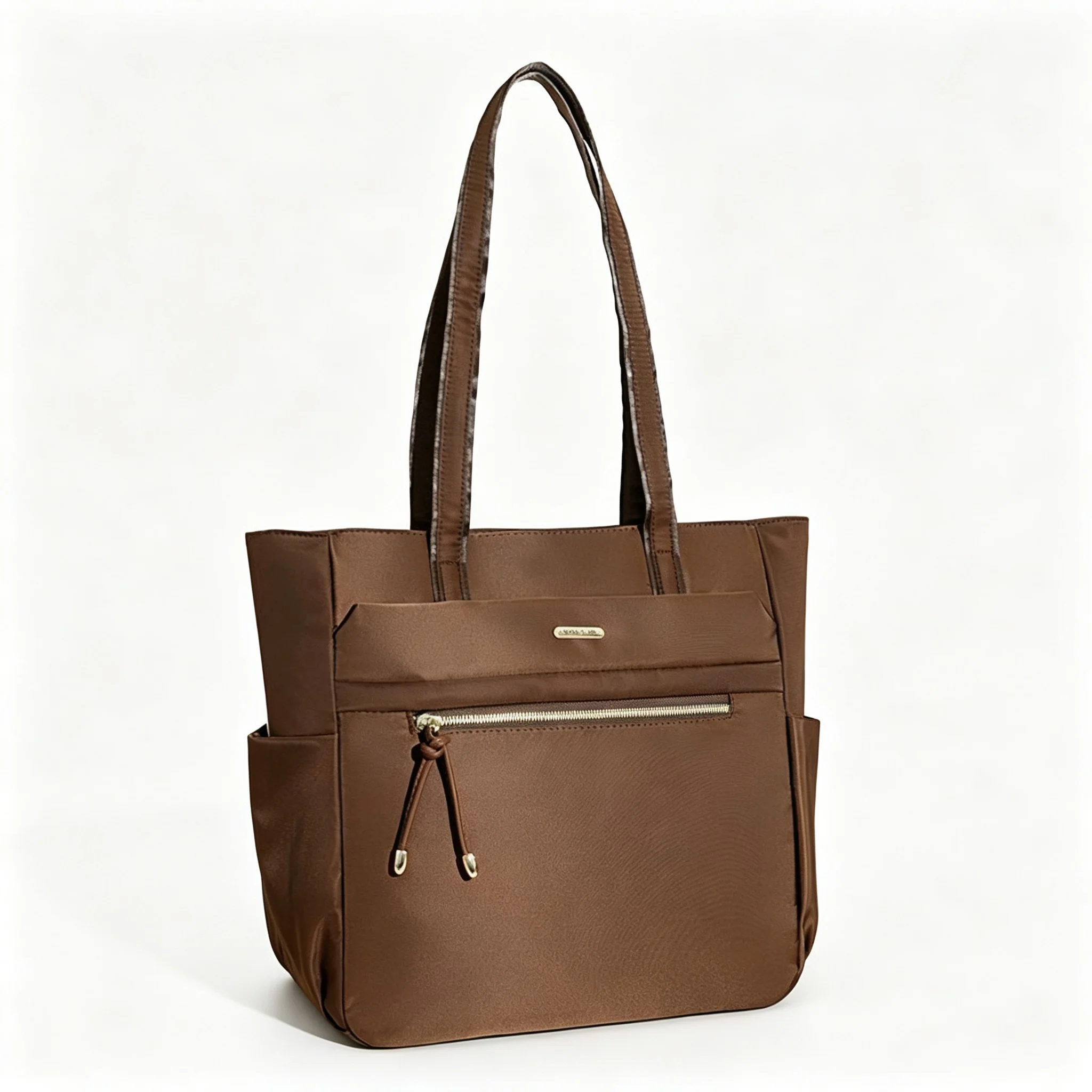Black Khaki Coffee Brown Gray Wine Red Oxford Cloth Tote Bag Large Capacity Casual Commuter Shoulder Handbag Purse Commute Women