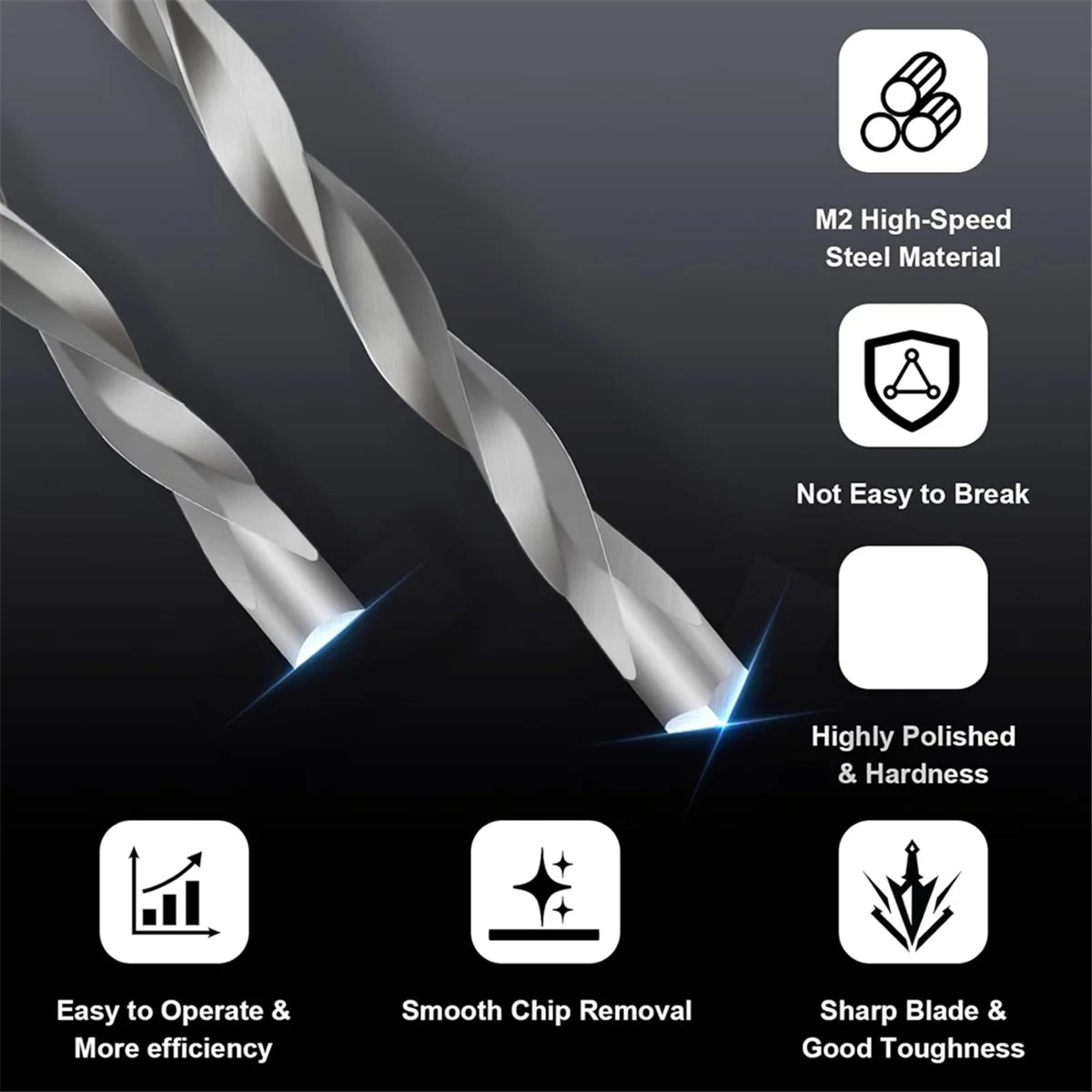 ABNJ 100pcs Drill Bits Set, 1/8 Inch Drywall Guide Point Cutting Bit Drywall Tools, Cutting Drywall for Use with Spiral Saw