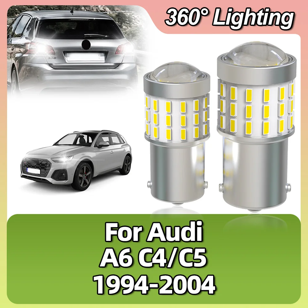 

1156 BA15S LED Bulbs P21W Turn Signal Lights 54SMD 6000K Tail Backup Brake Lamps For Audi A6 C4/C5 1994-2000 2001 2002 2003 2004