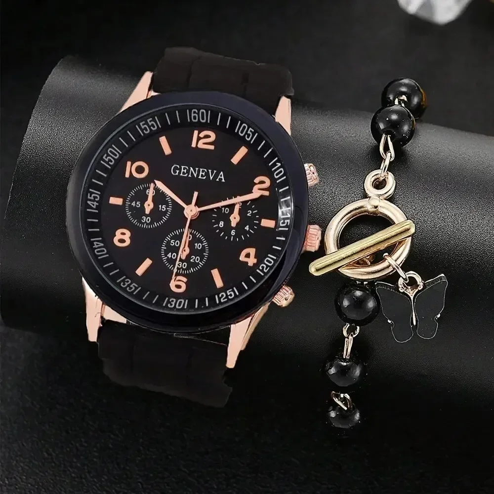 2 Pack Women's Watches Luxury Fashion Women's Quartz Watch, Elegant and Stylish, with Adjustable Dial and Versatile Design