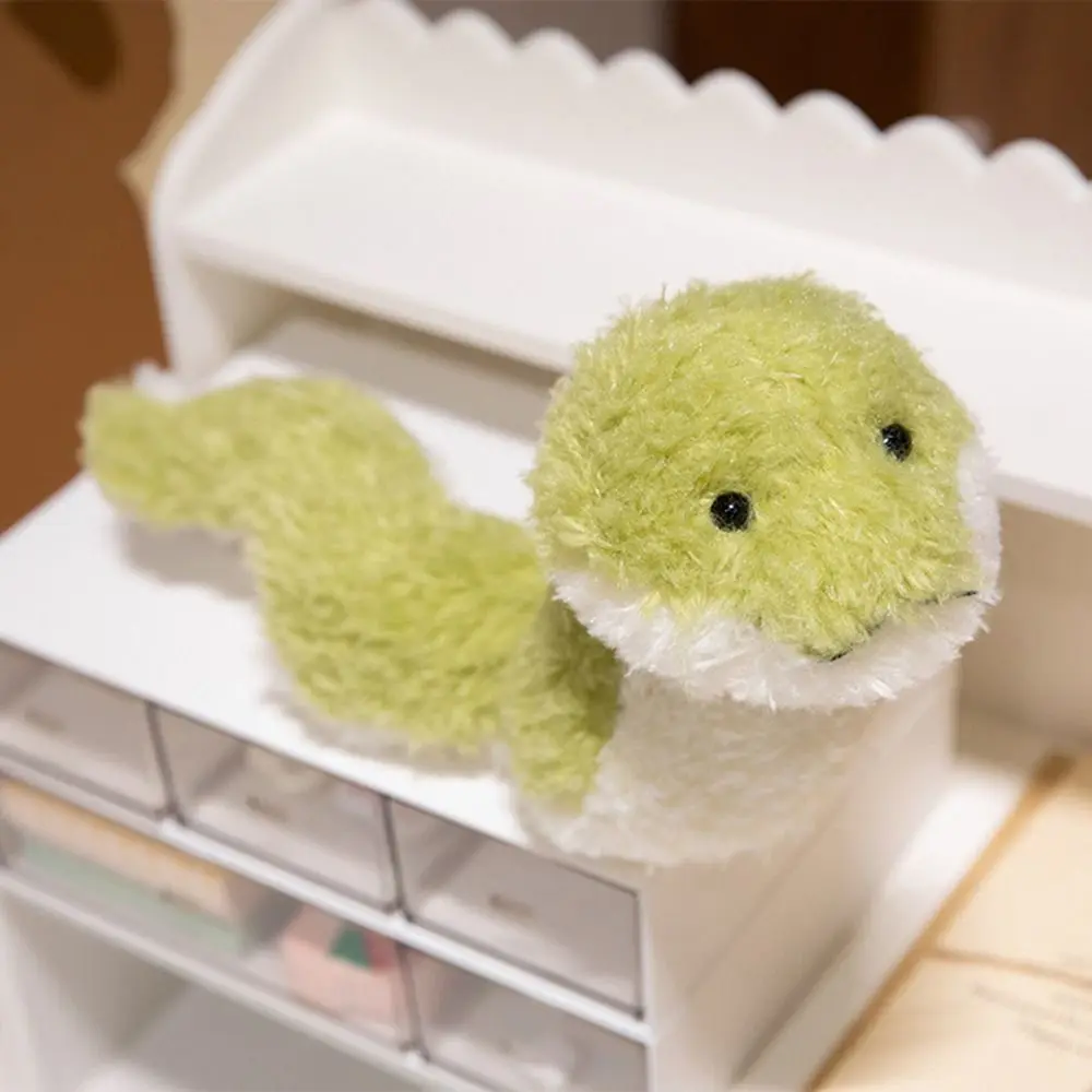 Cartoon Green Snake Plush Toy Kawaii Snake Zodiac Year Cute Snake Plush Doll Creativity Appease Doll Soft Stuffed Dolls