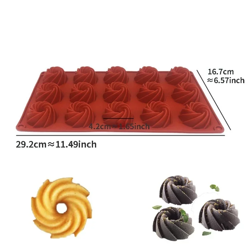 

Round Mini Muffin Silicone Mold DIY Cupcake Cookies Fondant Baking Pan Non-Stick Pudding Steamed Cake Tool Pastry Donut Mold