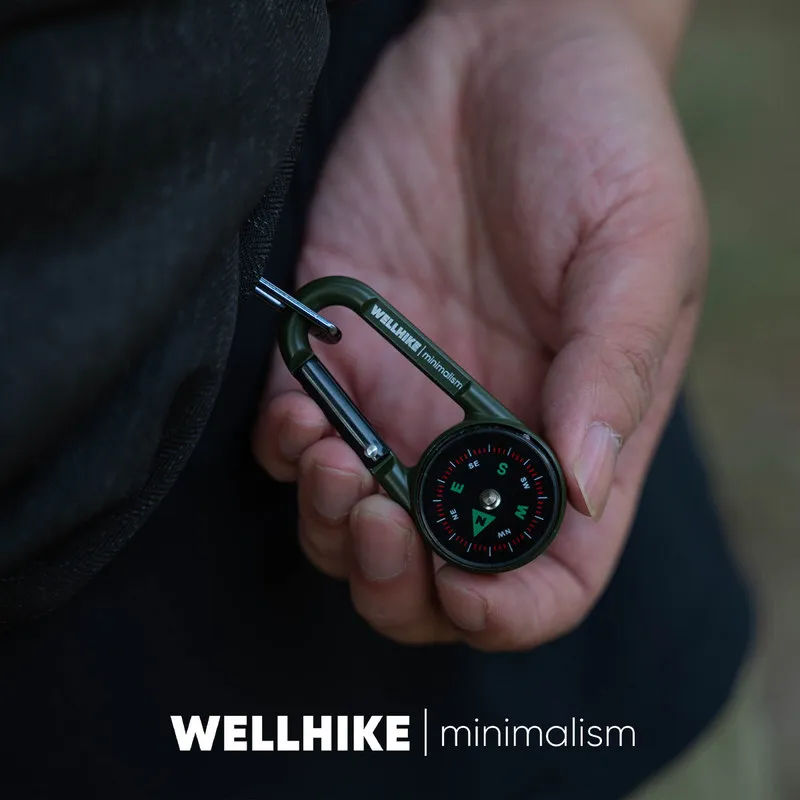 

Высокоточный уличный компас-термометр WELLHIKE с карабином-брелоком, инструмент EDC для походов, кемпинга, альпинизма, палаток, тентов, рюкзаков
