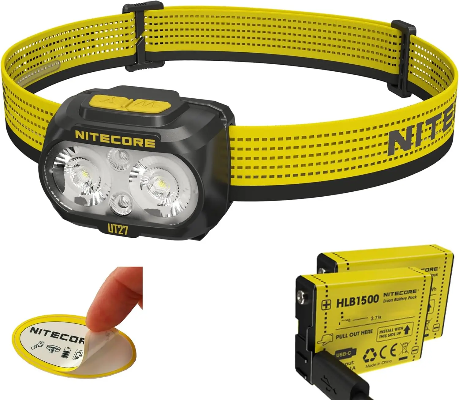 

800 Lumen Running Headlamp USB-C Rechargeable Dual Power 3 Color Temperatures Red Light Lightweight Trail Hiking Camping