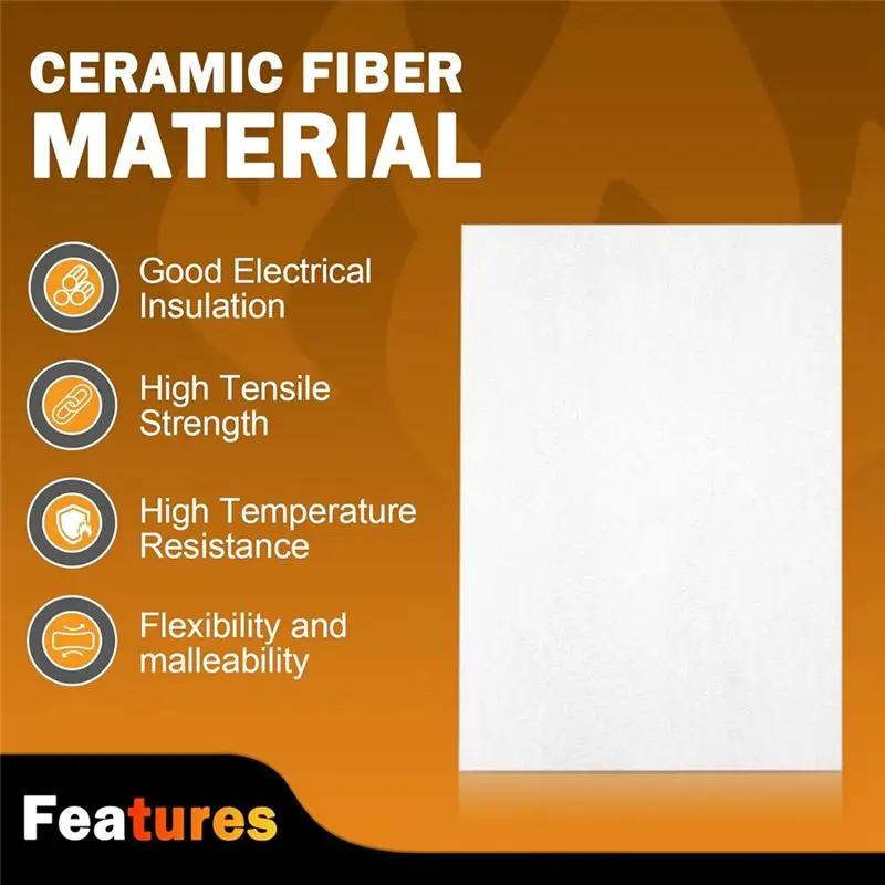 ABSE-Hightemperature Gasket Paper, Material Insulated Fireplace Panels 28X18cm For Pelletstoves,Wood Stoves