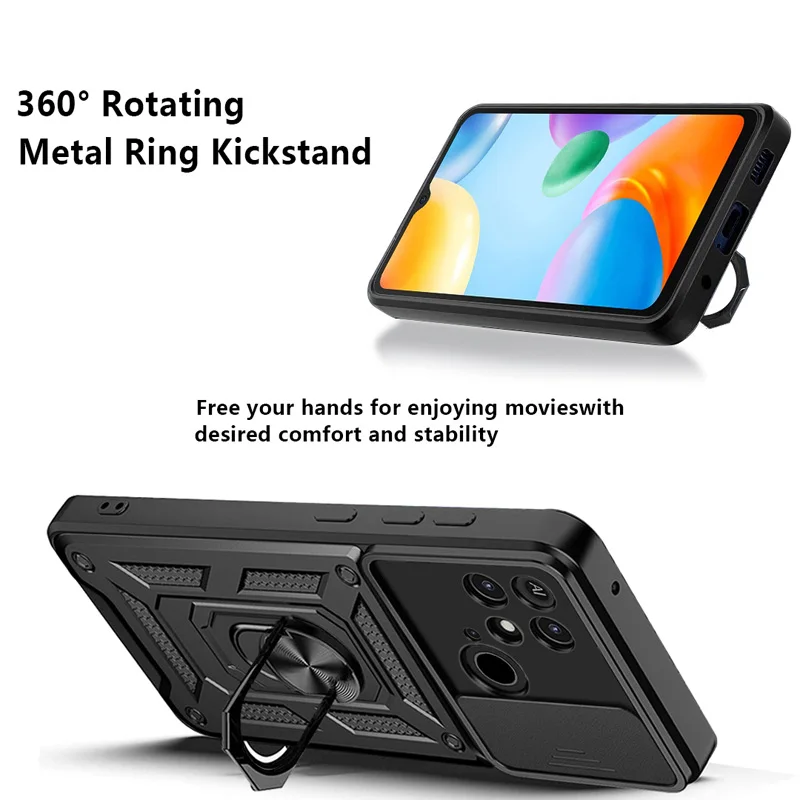 Für redmi 10c 10a Fall stoß feste Rüstung Auto halter Telefon abdeckung für redmi 9a 9c nfc Kamera Objektivs chutz Fundas – Detail 5