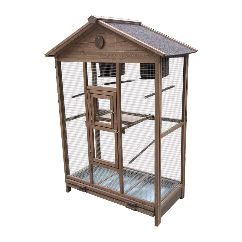 

Outdoor Bird House Bird Nest Breeding Box Supplies Toys Wooden Ornamental Villa Large Parrot Xuanfeng Peony Bird Cage
