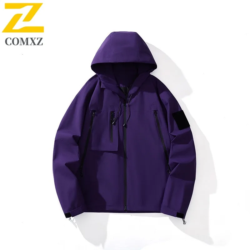 COMXZ الحد الأدنى Chaqueta يندبروف مقاوم للماء خفيفة الوزن الجري المشي لمسافات طويلة معطف ركوب الدراجات عالية الجودة الرجال سترة واقية جاكيتات #5