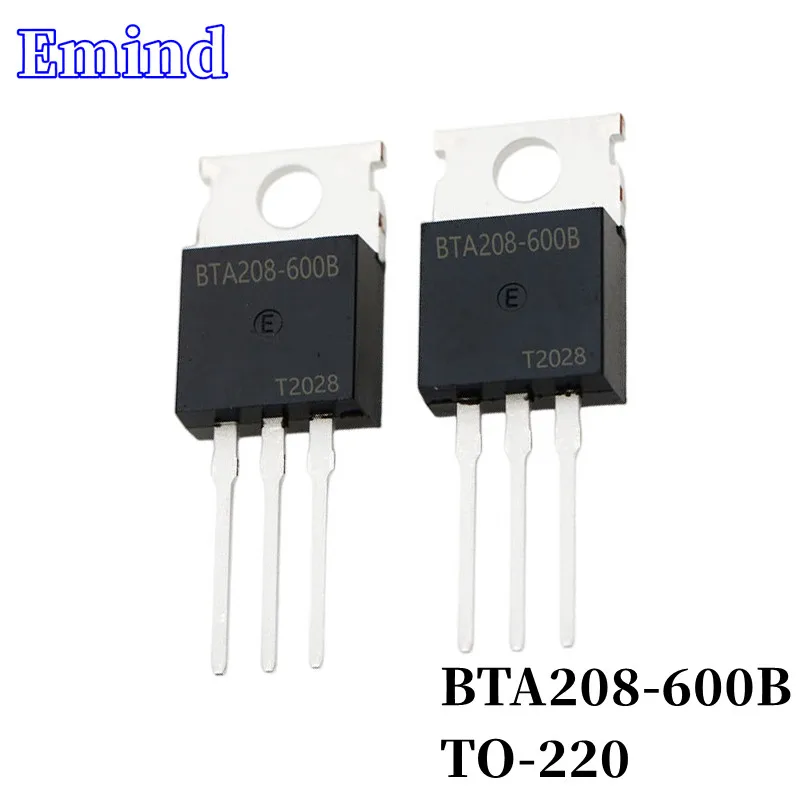 

10Pcs BTA208-600B BTA208 Thyristor TO-220 8A/600V DIP Triac Large Chip