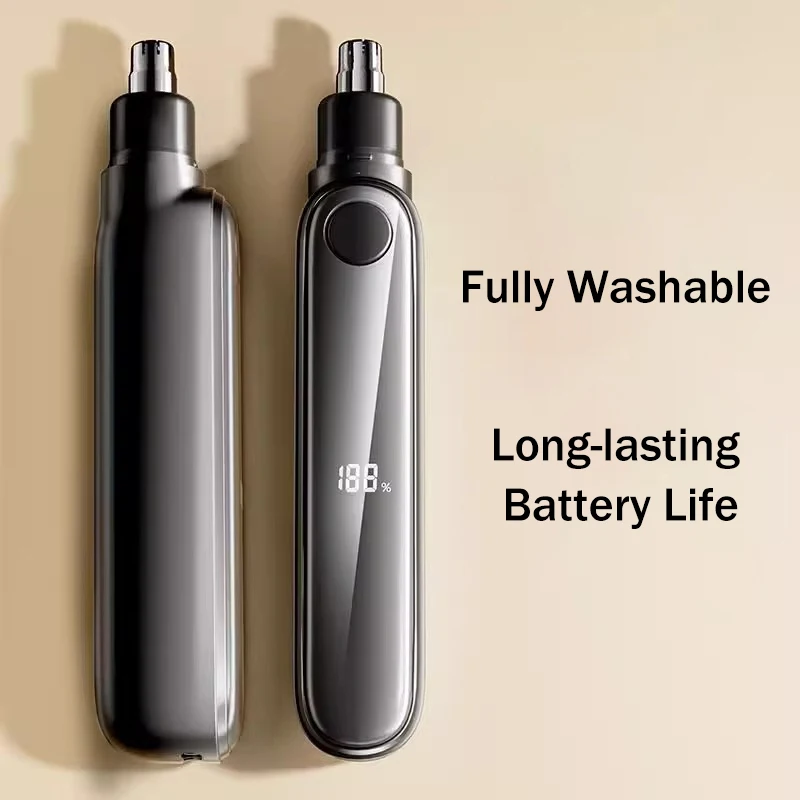 

Общий электрический триммер для волос в носу, перезаряжаемый для очистки ноздрей и удаления волос в носу, бритья и удаления волос в носу