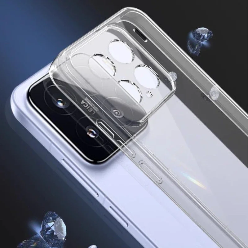 Ultra Thin Clear Case for Xiaomi 15 Pro TPU Silicone Shockproof Bumper Transparent Cover Funda For XIAOMI 15 15Pro MI 15