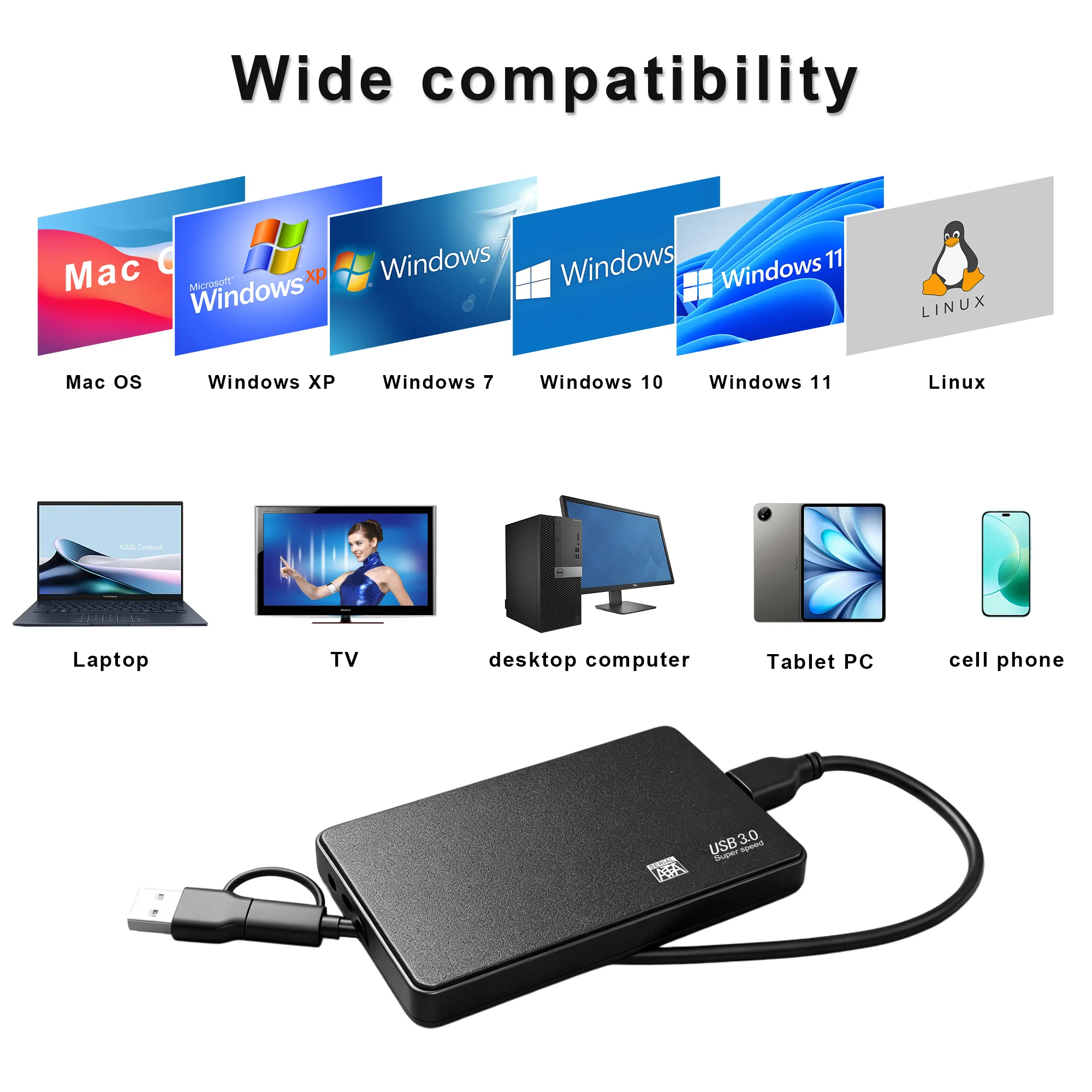 LJIAL 外付けハードドライブ 2.5インチ ポータブルハ - Gaming Console Portable Pc のレビューと価格