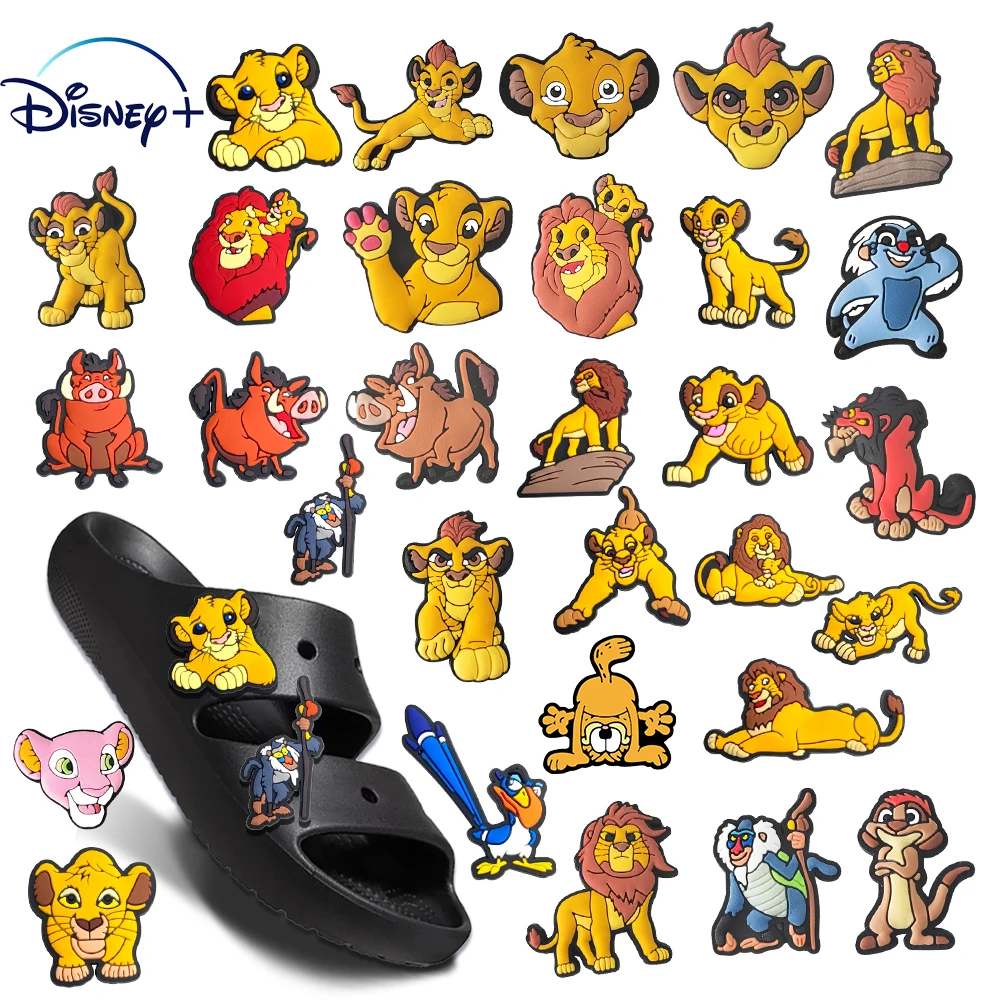 

Disney'The Lion King 'Yellow Cat Shoe Charms DIY Orange Cat Lion Shoes Decoration Accessories Clog Sandal Buckle Kids Xmas Gifts